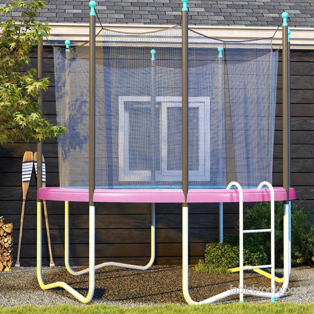Trampolinskydd, Vattentätt, Rivtåligt, Ø366 cm, Rosa - Bild 2