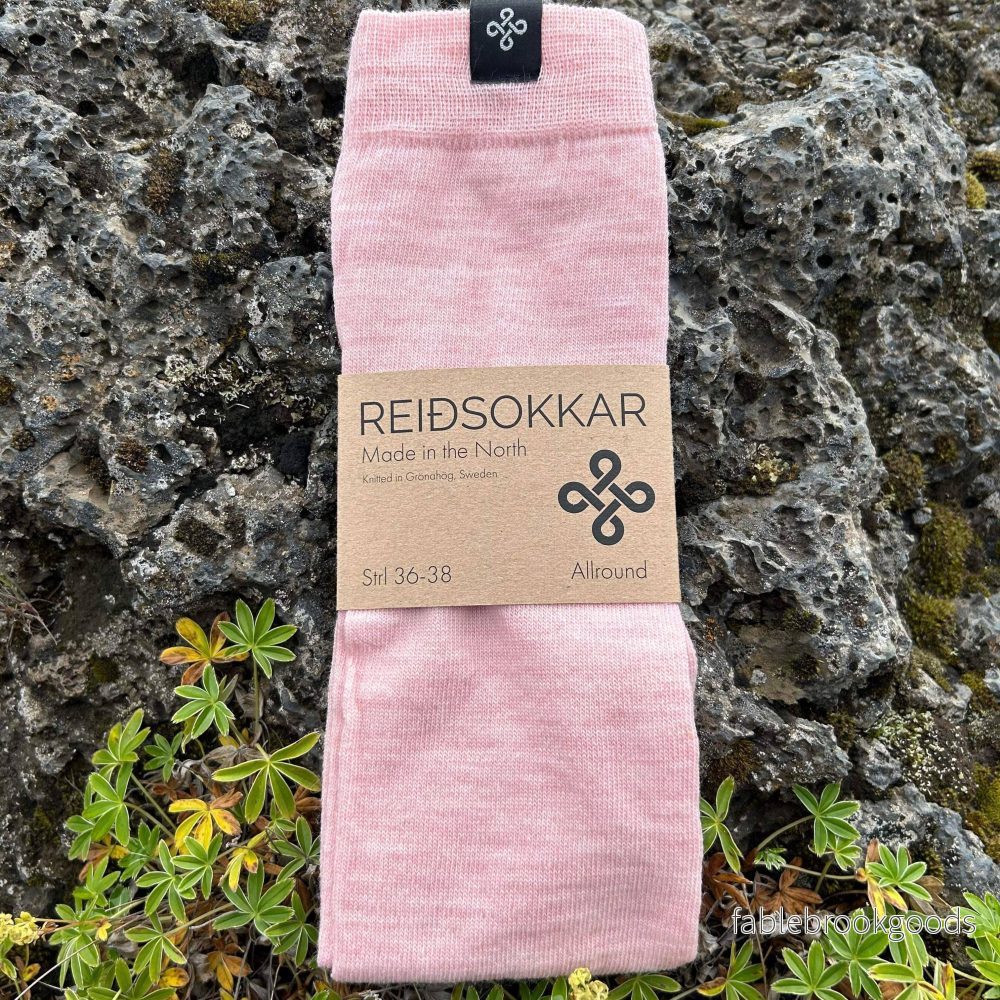 Ridstrumpa Freja Merinoull Rosa - Bild 3