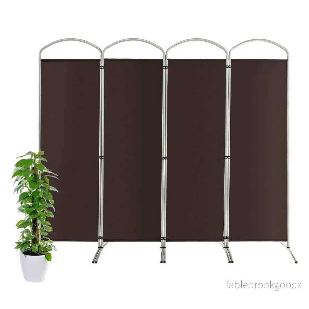 Vikbar – rumsavdelare med paneler Skiljevägg för hem – 4 221 x 51 x 188 cm – Brun - Bild 2