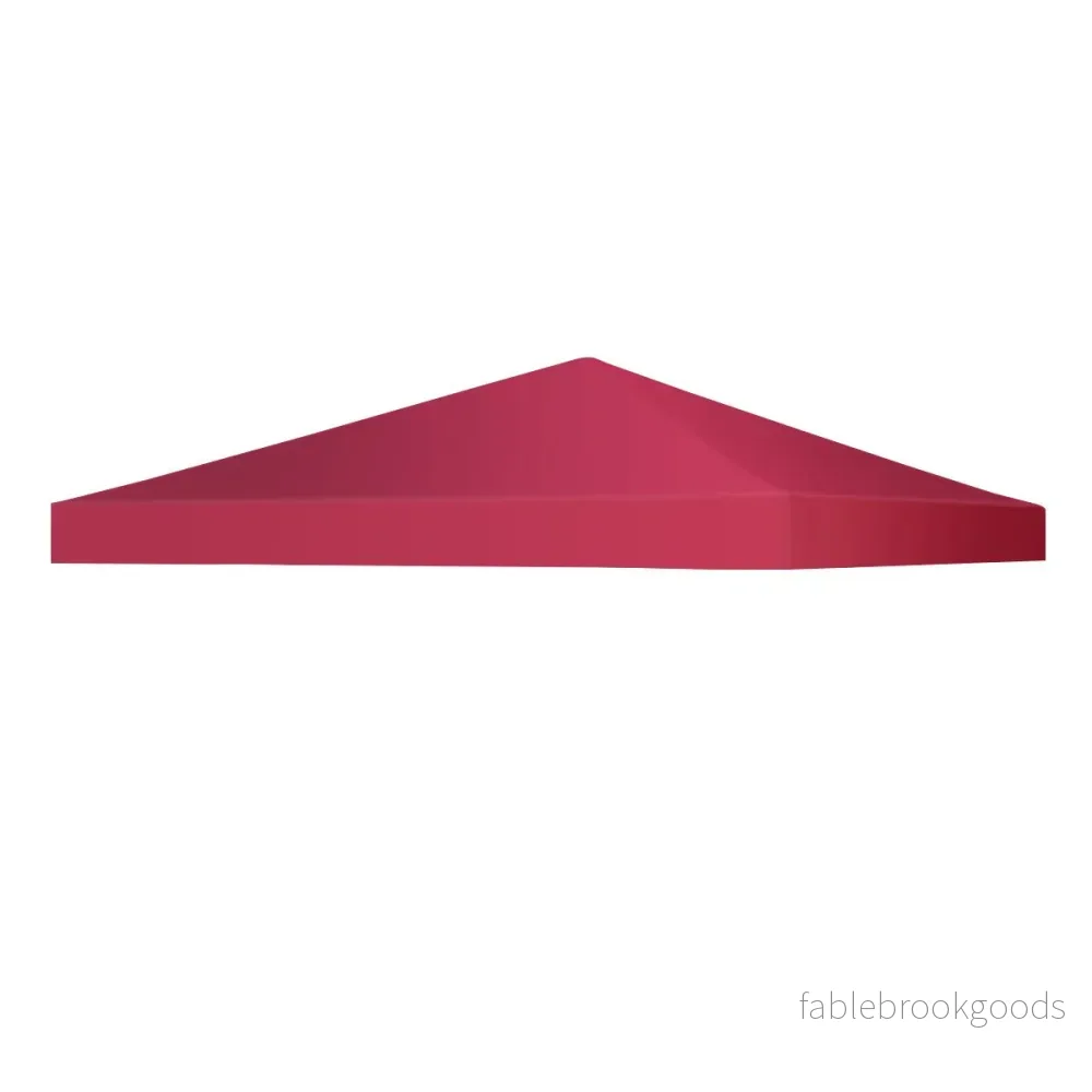 Paviljongersättningstak – solskyddskåpa med kardborrefästen vin – 300 x 300 cm – Vinröd