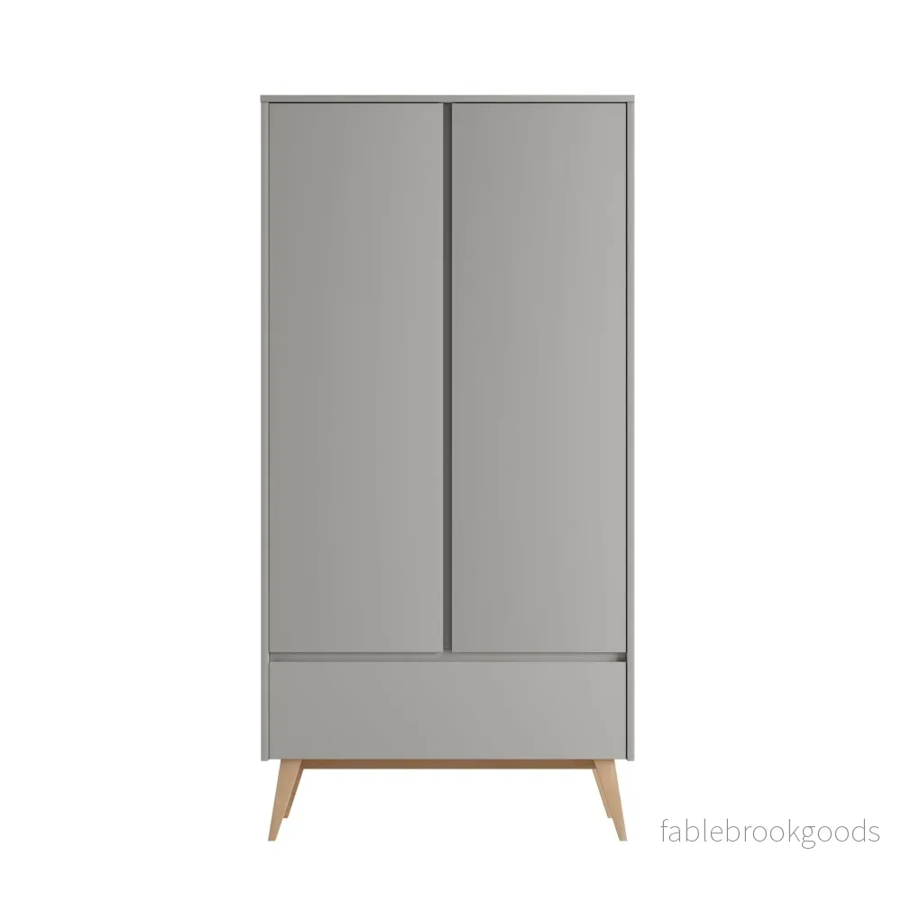 Sara 2-door wardrobe + 1 drawer wardrobe Grey color Sara 2-door wardrobe + 1 drawer wardrobe Grey color