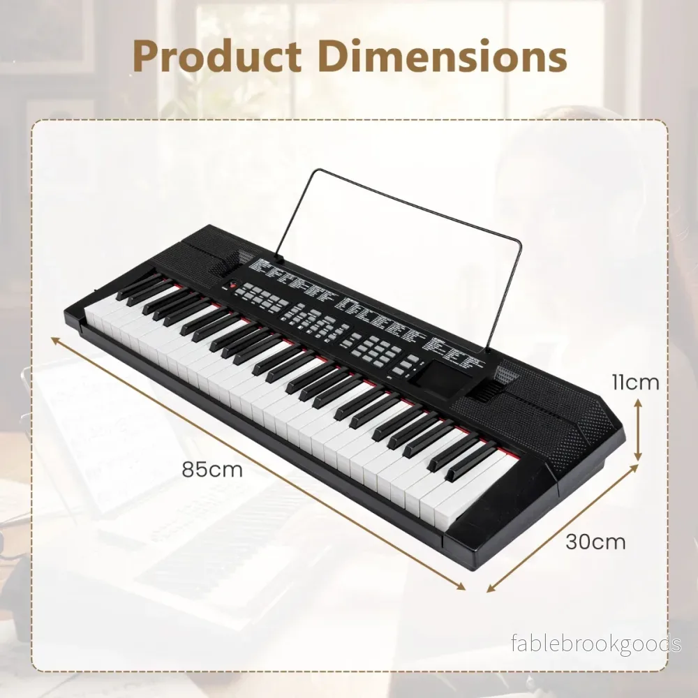 tangenters – pianokeyboard för nybörjare Elektroniskt med rytmer och klanger – 54 200 200 – Svart - Bild 2