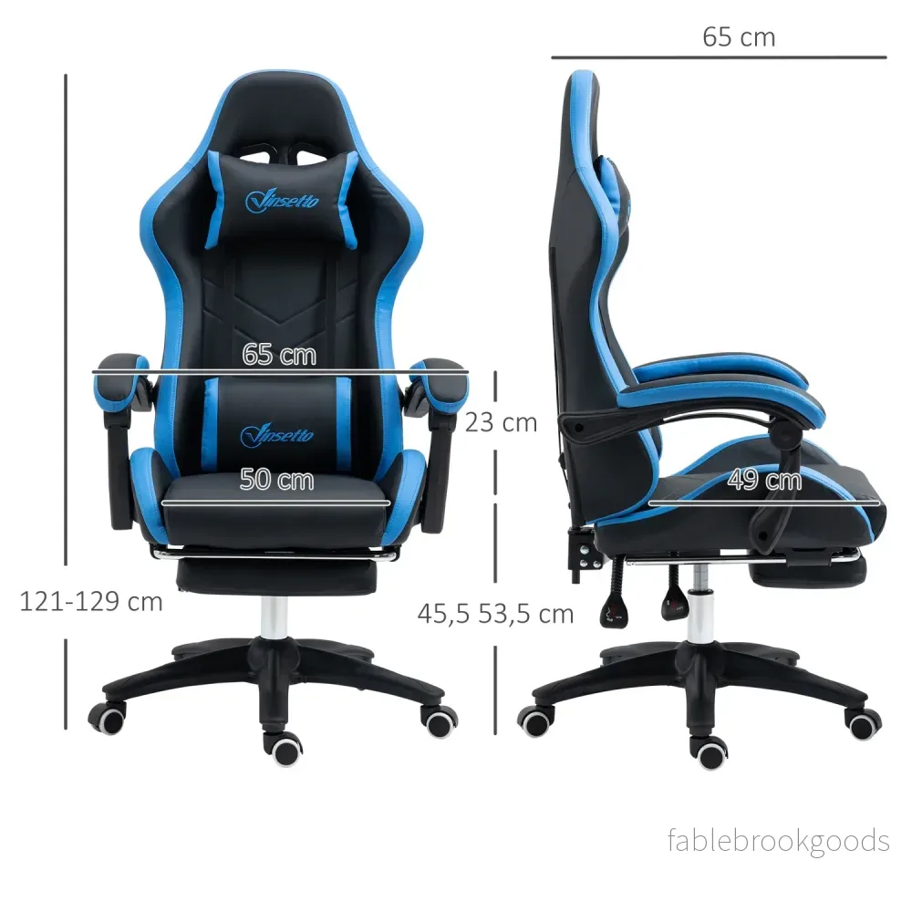 Ergonomisk spelstol med svankstöd och fotstöd - Bild 3