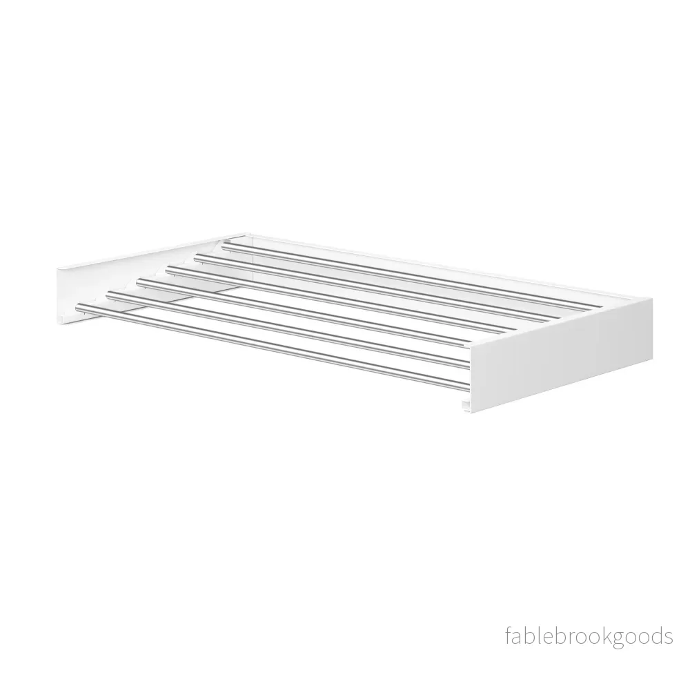 Wanddroogrek - Uitschuifbaar - 6 Stangen - 100 cm - Wit