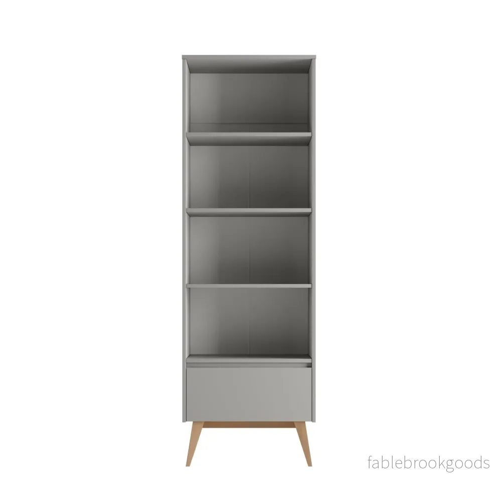 Sara High bookcase + 1 drawer Grey color Sara High bookcase + 1 drawer Grey color