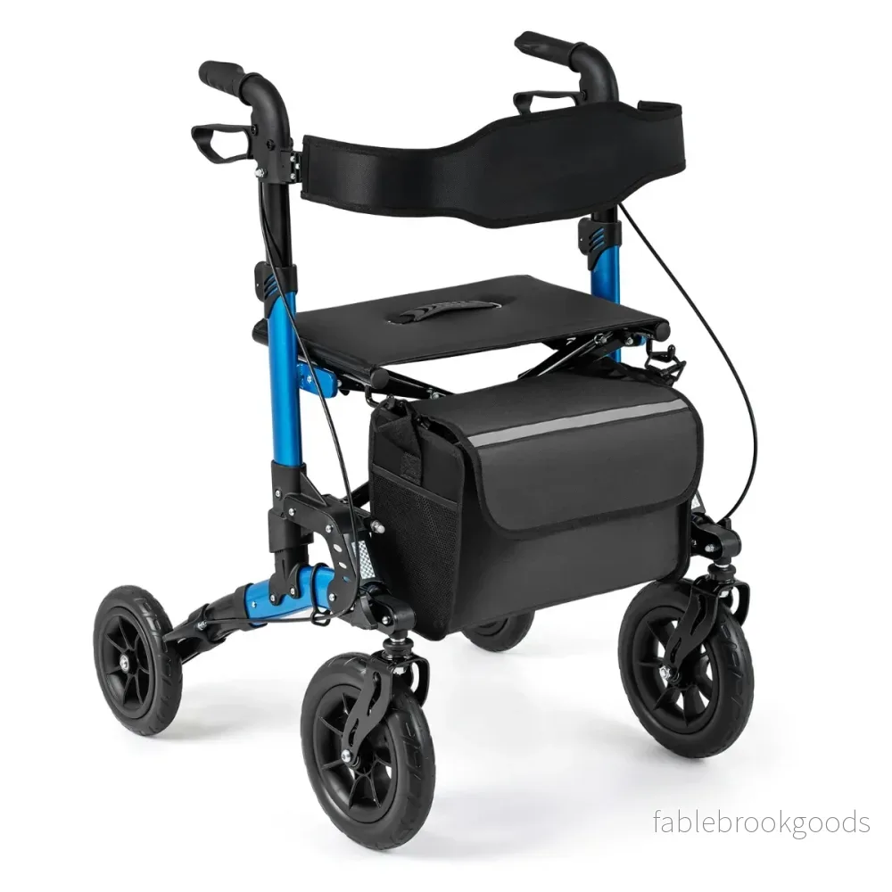i – rullstol och reserullator med sittplats upp till Hopfällbar rollator Aluminium gånghjälpmedel – 2 1 136 kg – Blå