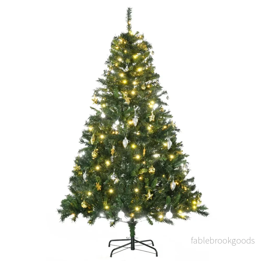 Julgran med 200 LED-ljus, 745 spetsar, 180cm Julgran med 200 LED-ljus, 745 spetsar, 180cm
