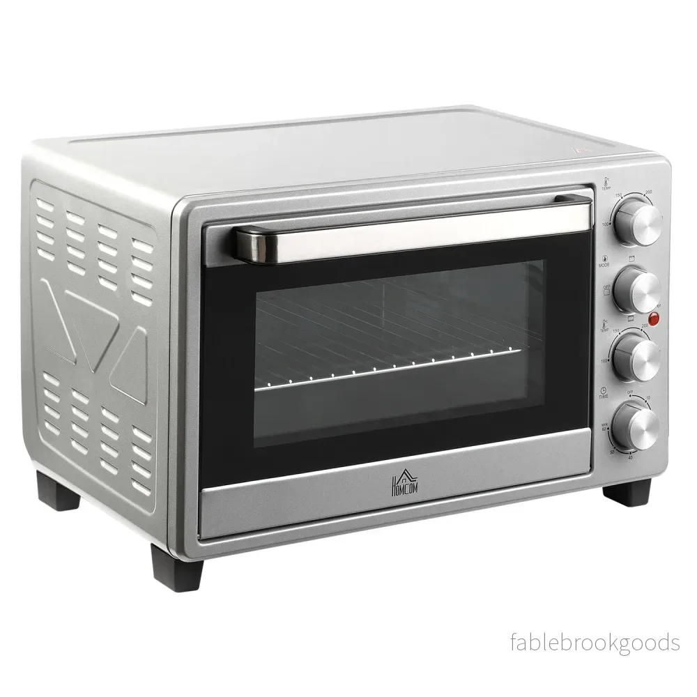 Elektrisk Miniugn 32L, 1600W, Rostfritt Stål & Glas