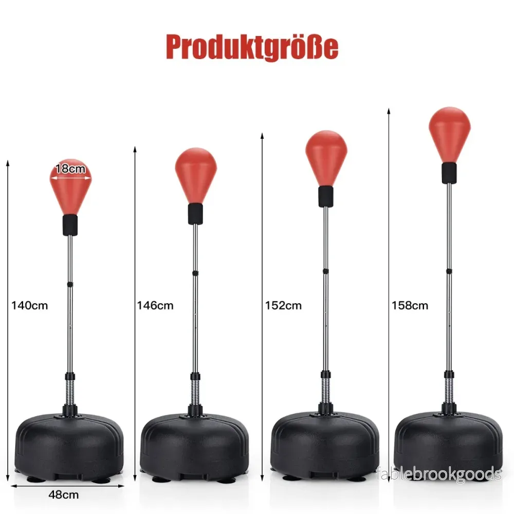 Boxningsboll – höjdjusterbar boxningssäckset fristående – 140-158 cm – Svart - Bild 2