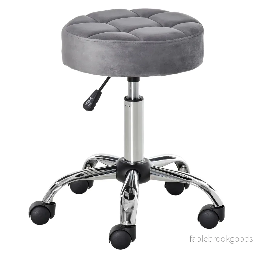 Salongstol Rolling Pall, Velvet Touch, Justerbar höjd, Grå