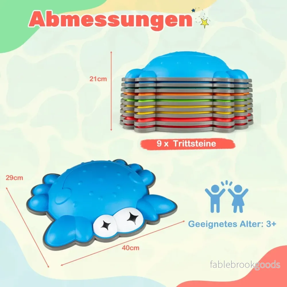 Balansstenar – för barn delars halkskyddade stapelstenar Set Färgglada – 9 – Färgglad - Bild 2