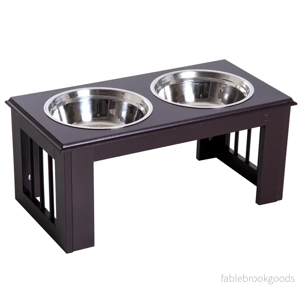 Upphöjd hundskålstativ – rostfritt stål, 23″”x12″”x10″” Upphöjd hundskålstativ – rostfritt stål, 23″”x12″”x10″”