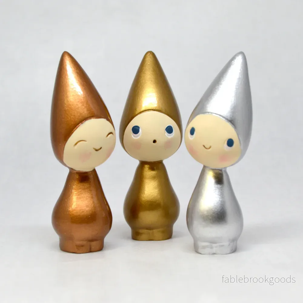 Små Peggy silver/guld/brons 6cm (3-pack) Små Peggy silver/guld/brons 6cm (3-pack)