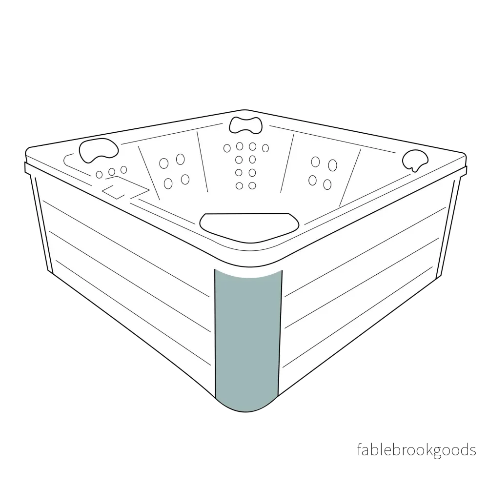Hörnpanel till Spabad Diamant V2 Äldre Modell