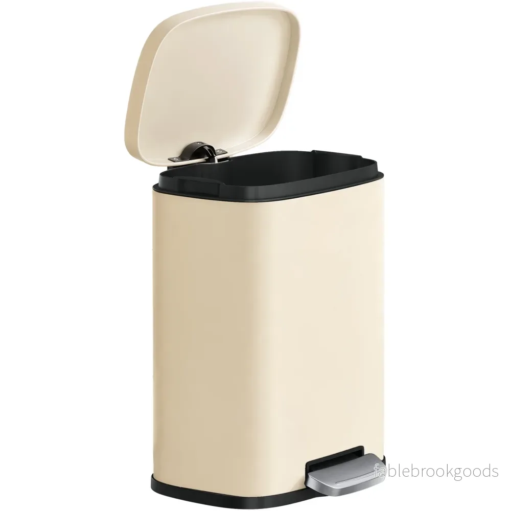Pedaalemmer - 12 Liter - Soft-Close Deksel - Staal - Beige - Bild 2