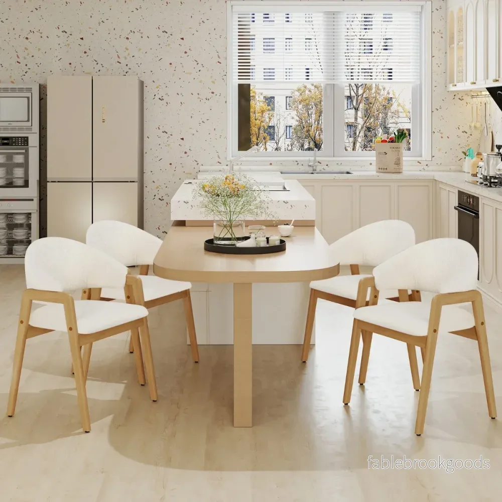 pack – moderna matsalsstolar köksstolar med vadderad sits och ergonomisk ryggstöd – 2 – Vit - Bild 3