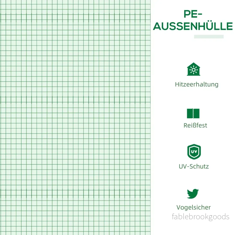 Folieväxthus med fönster, 120x60x60 cm, väderbeständig - Bild 3