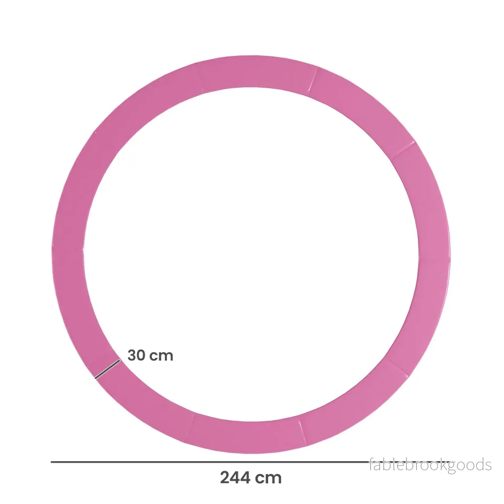 Kantskydd för studsmatta, vattentätt, rivningsbeständigt, 244 cm, rosa - Bild 3
