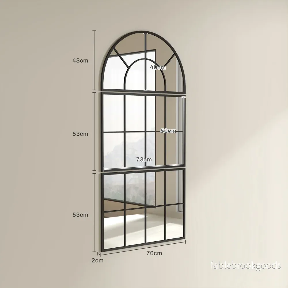 Arch Wall Mirror Set - 3 metallinramade delar för heminredning - Bild 3