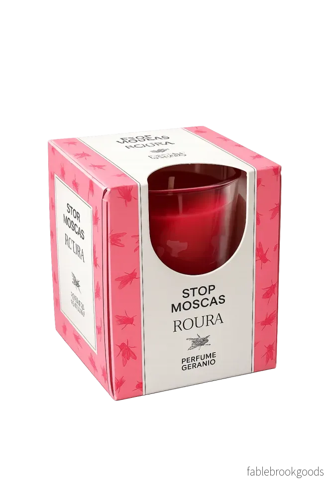 Doftljus “Stop Flies” Geranium i glas 83×70 mm från Roura Doftljus “Stop Flies” Geranium i glas 83×70 mm från Roura