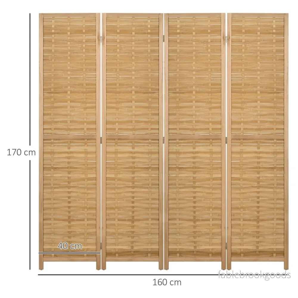 Vikbar Bamboo Privacy Screen – Natural Room Divider 160x170 cm - Bild 3