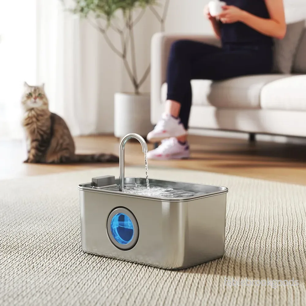 Kattfontän 3,2L dricksfontän för katter med tyst pump aktivt kolfilter - Bild 2