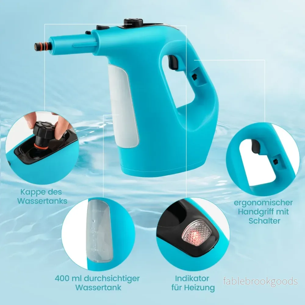 1500W – ångtvätt med tanktemperatur upp till ℃ handhållen – 400 ML 125 – Blå - Bild 2