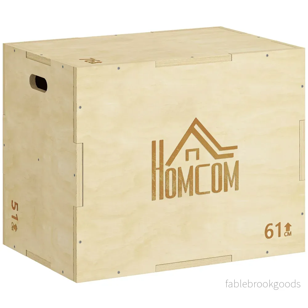 Plyobox 3-i-1, Naturträ, 51/61/76 cm, 120 kg kapacitet
