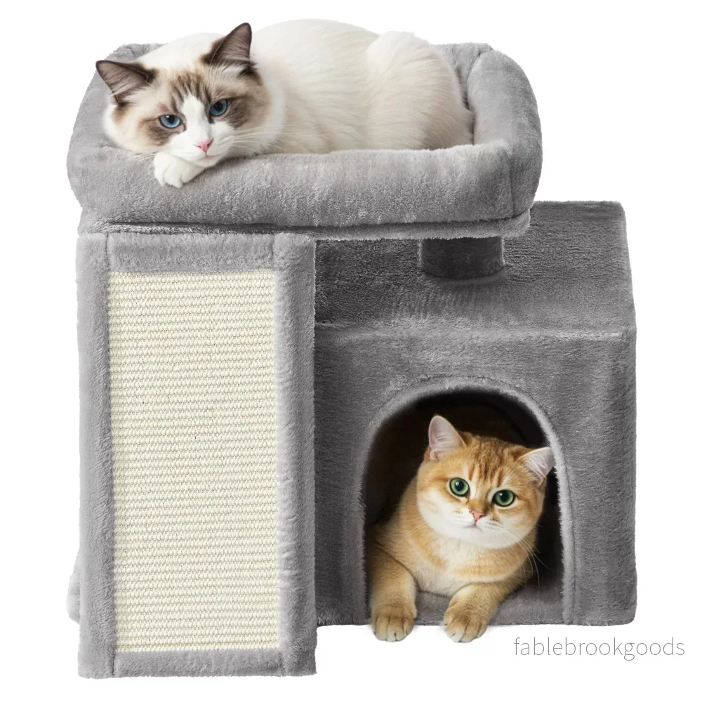 Kleine Krabpaal - Met Krabplank - Kattenmand - Platform - Lichtgrijs - Bild 2