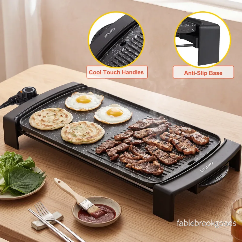 Elektrisk – grill W med dubbelzon för inom‑ och utomhusbruk – 2150 44 x 24 cm - Bild 3