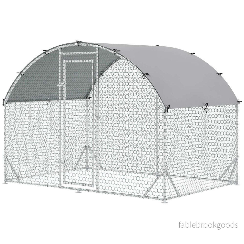 Stålhönshus med UV-skydd – 4-6 kycklingar, 280x190x197 cm Stålhönshus med UV-skydd – 4-6 kycklingar, 280x190x197 cm
