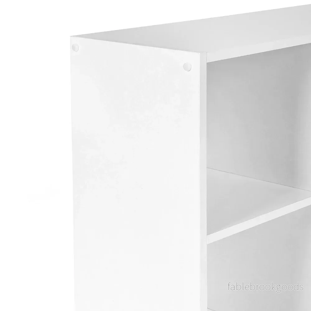 Bokhylla – 8 fack – Fristående – Vit - Bild 3