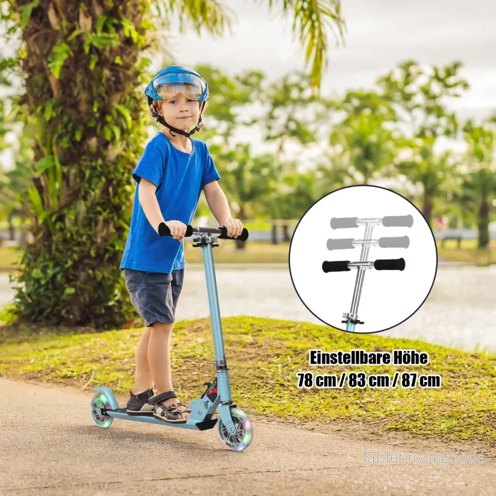 Scooter – Kick Höjdjusterbar barnskoter Hopfällbar med hjul – 2 - Bild 2