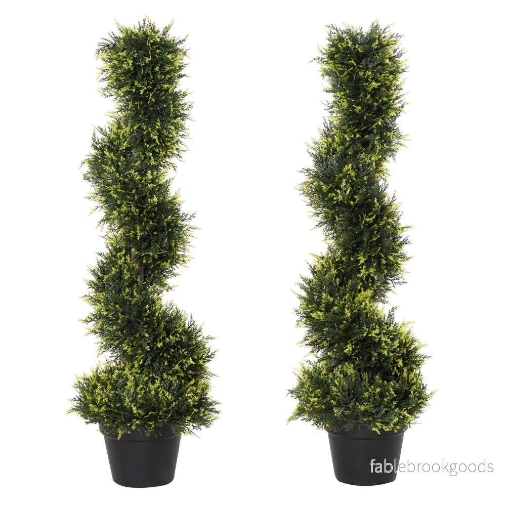Stor 90 cm spiral cederplanta i kruka – inomhus/utomhusdekor