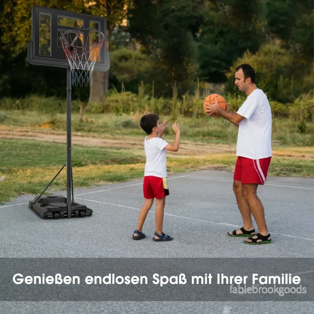 Basketstativ – Höjdjusterbar basketbåge med och hjul korgsystem för barn – 180-305 cm 2 – Svart - Bild 2