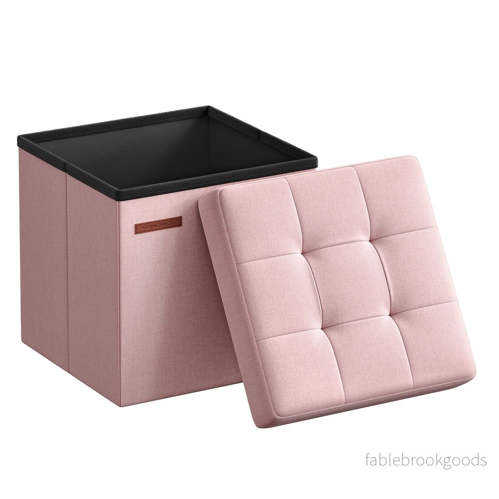 Opbergkruk – 38 x 38 cm – Opvouwbaar – Draagvermogen tot 300 kg – Pastelroze Opbergkruk – 38 x 38 cm – Opvouwbaar – Draagvermogen tot 300 kg – Pastelroze