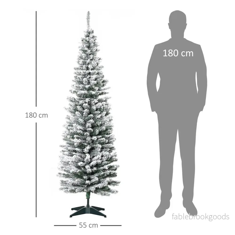 180 cm konstgjord julgran, snöfrostad, 390 tips - Bild 3