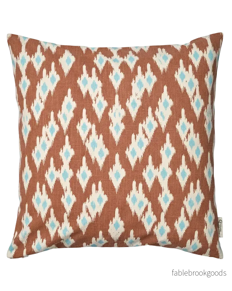Kuddfodral Ikat Diamond Mocha