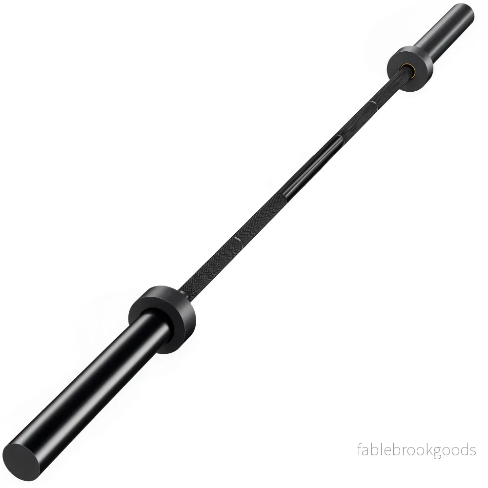 Olympisk skivstång, 180 cm stål, 200 kg kapacitet, svart