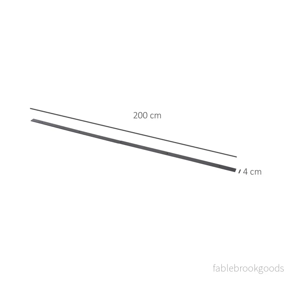 Skjutdörrsbeslagssats, kolstål, 200 cm, brun - Bild 3