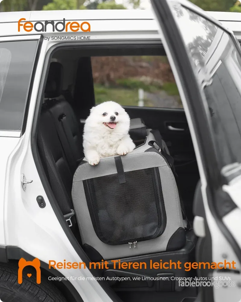 Hundbox M – Fällbar och lätt – Rökgrå - Bild 2