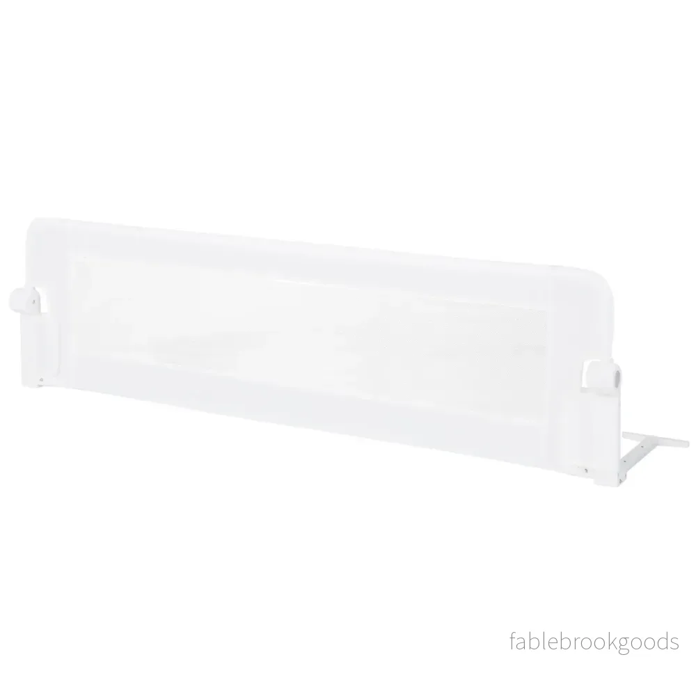 Vikbar – säkerhetsgrind för barnsängar med justerbara remmar – 150 x 40,5 x 42 cm – Vit