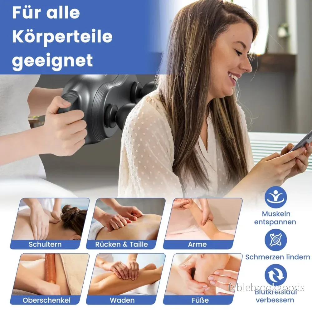 Elektrisk – handhållen massageapparat djupvävnad med massagehuvuden och lägen massagepistol – 3 3 – Svart - Bild 3
