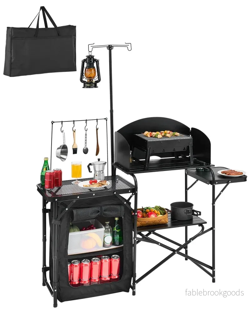 Portabelt campingköksbord – stabilt, praktiskt Portabelt campingköksbord – stabilt, praktiskt