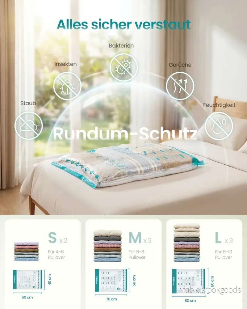 Vacuümzakken - Afmetingen: 60 x 40 cm, 70 x 50 cm, 80 x 60 cm - Kleur: Transparant - Materiaal: PA-kunststof, PE-kunststof, PP-kunststof - Totaal gewicht: 0,6 kg - Bild 3