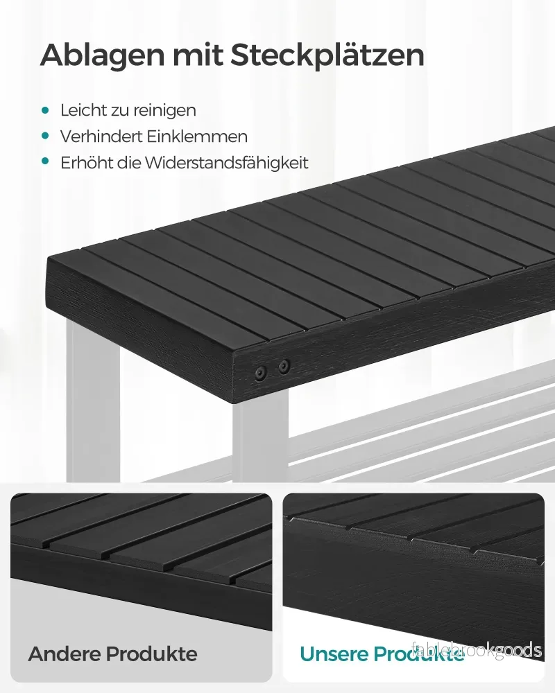 Schoenenbank - Bamboe - 3 Planken - 70 cm - Zwart - Bild 3