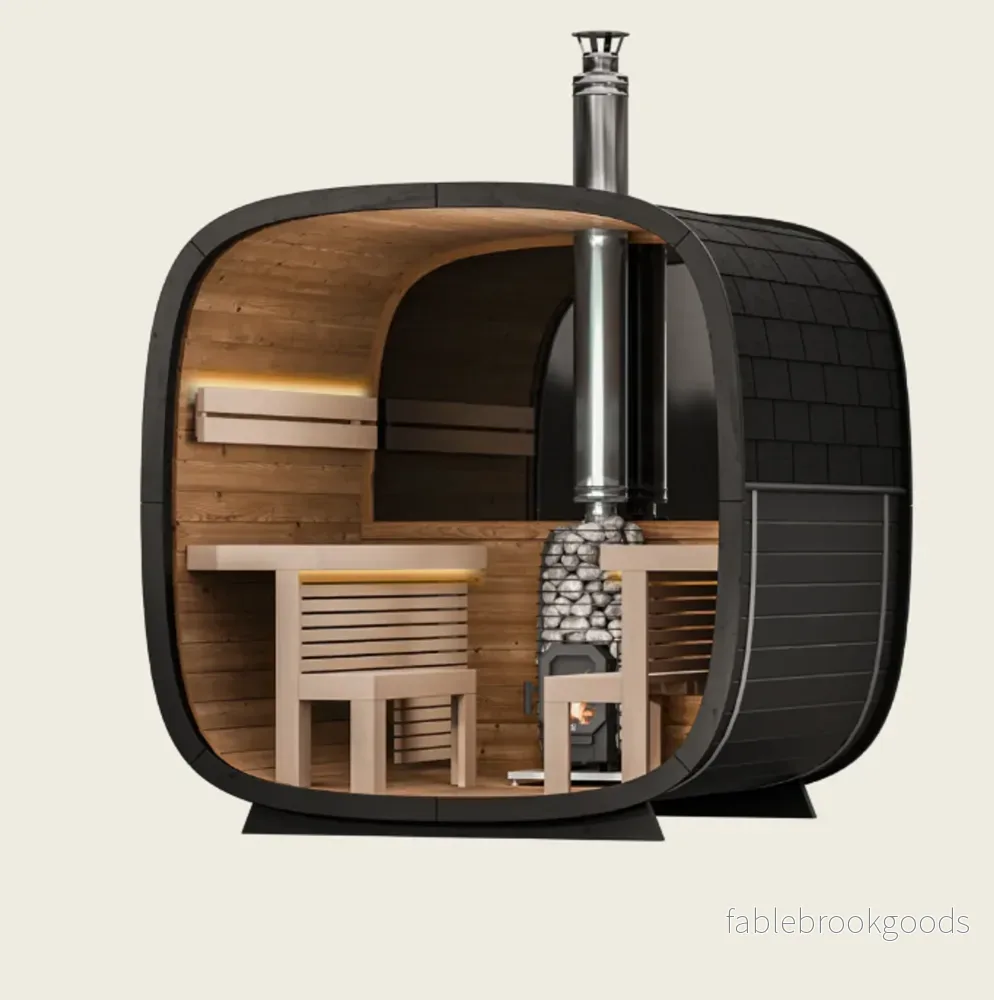 Leil® Saunas Black Cube Panoramafönster till baksida - Bild 2