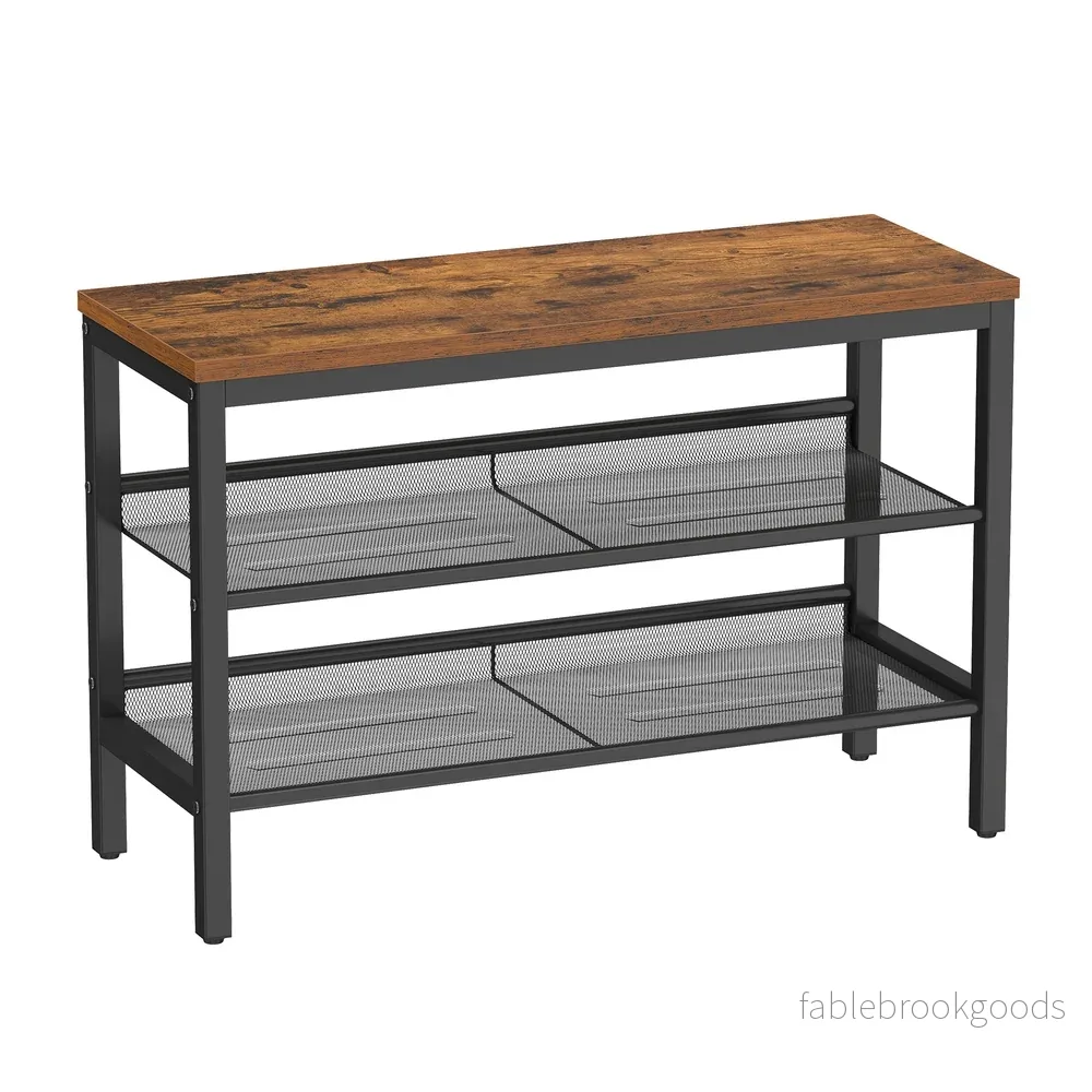 Schoenenbank – Met Zitkussen en Opbergruimte – Tan-zwart – 28 x 75 x 50 cm Schoenenbank – Met Zitkussen en Opbergruimte – Tan-zwart – 28 x 75 x 50 cm