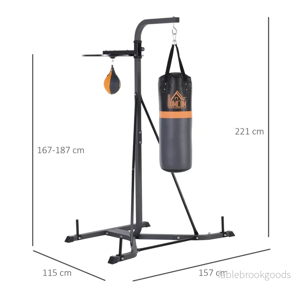 Boksäcksstativ med 20 kg väska & boll, justerbart stål - Bild 3