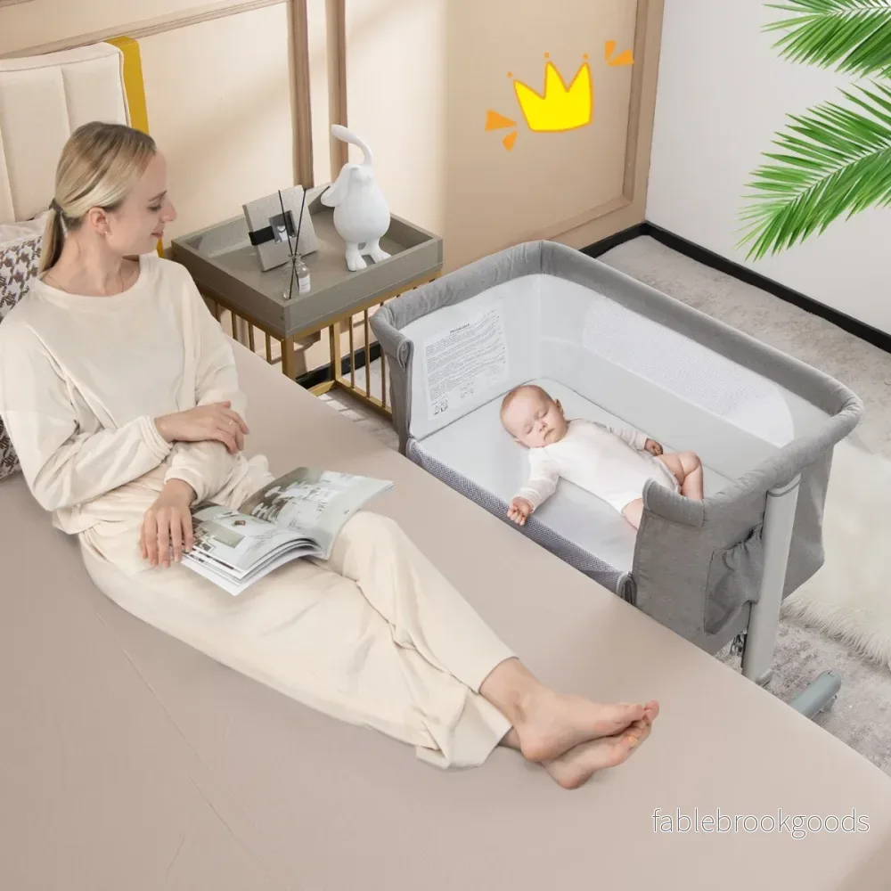 Bärbar – i babyvagga med nivå justerbar höjd och andningsbart mesh – 3 1 5 – Ljusgrå